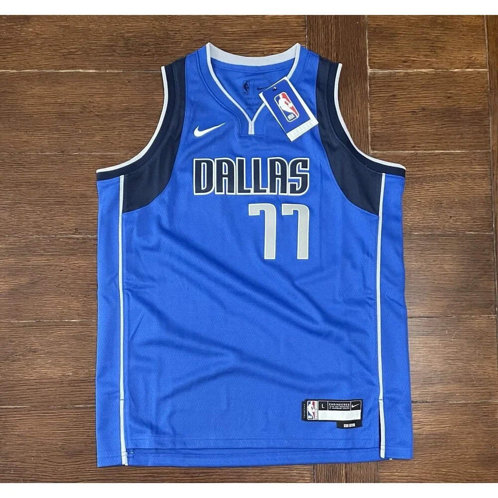 NWT Nike Dallas Mavericks Luka Doncic #77 Dri-FIT Swingman Icon Jersey Youth L
